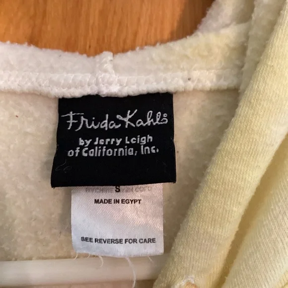 4/$10 Yellow and pink Frida Tie Dye hoodie small - Picture 2 of 4